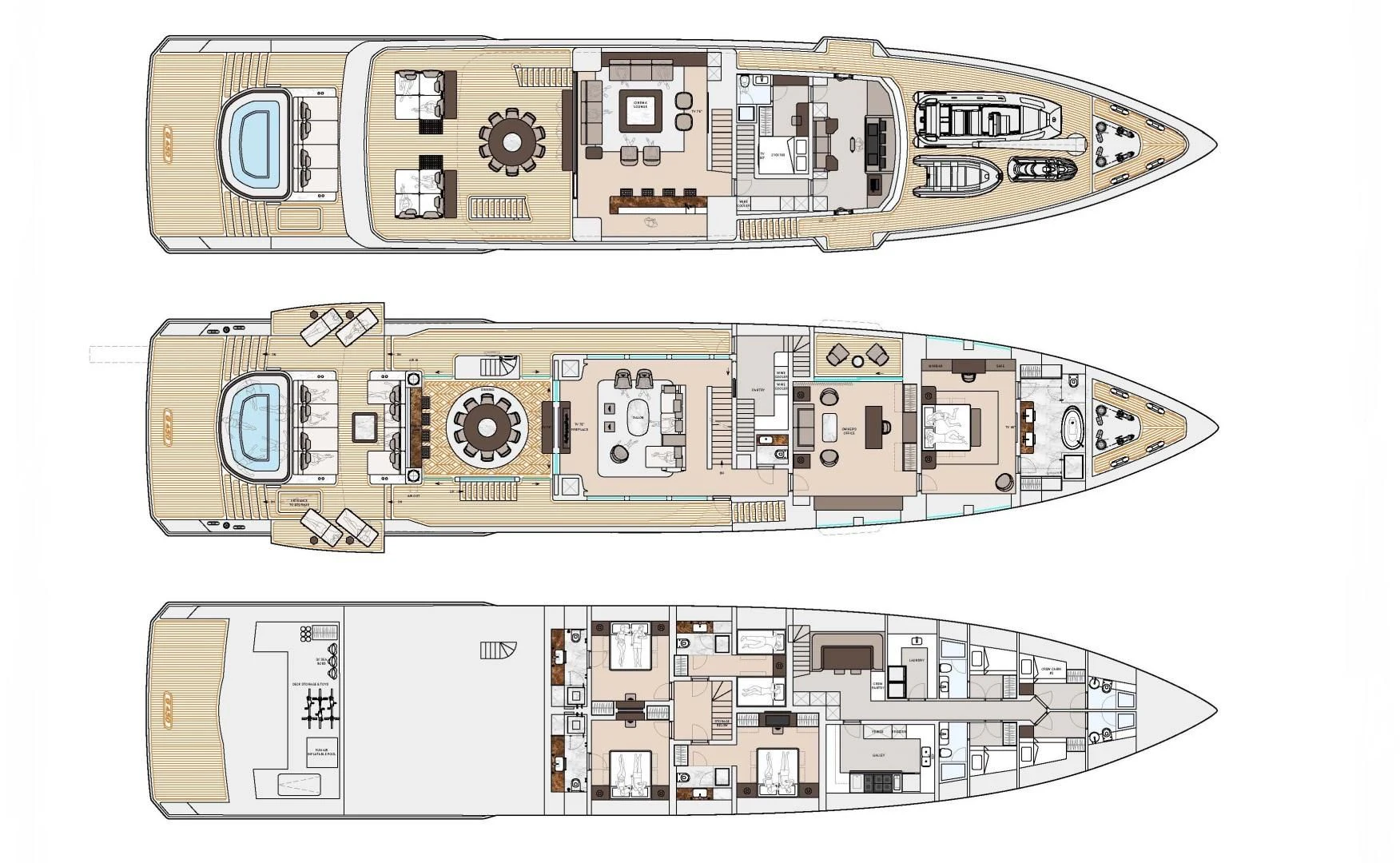 diagram, engineering drawing aboard DYNAMIQ GLOBAL 350 Yacht for Sale