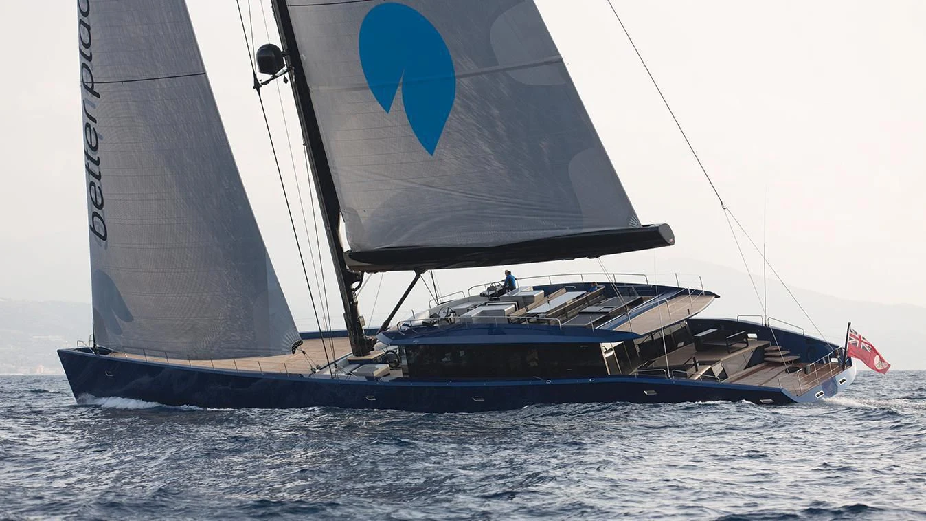 a sailboat on the water aboard BETTER PLACE Yacht for Sale