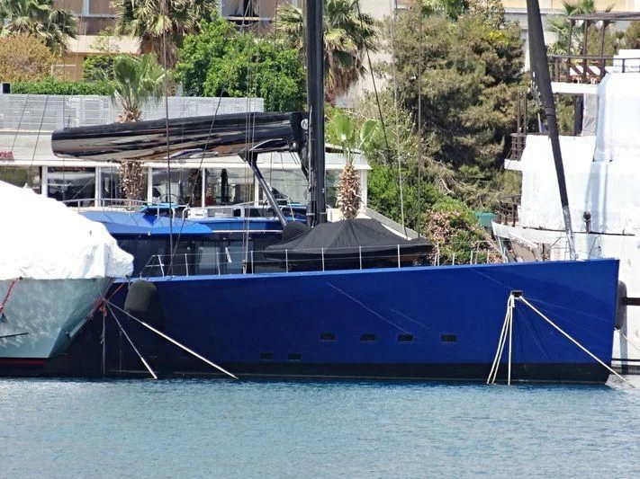 a group of boats are parked in a harbor aboard BETTER PLACE Yacht for Sale