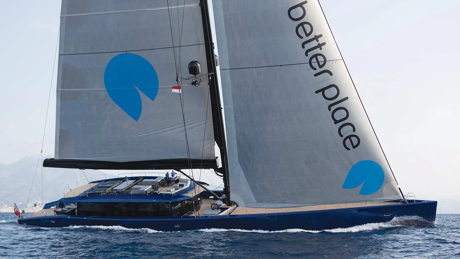 a sailboat on the water aboard BETTER PLACE Yacht for Sale