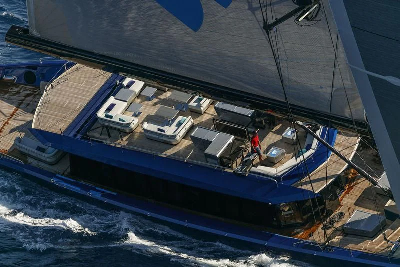 a ship docked at a port aboard BETTER PLACE Yacht for Sale