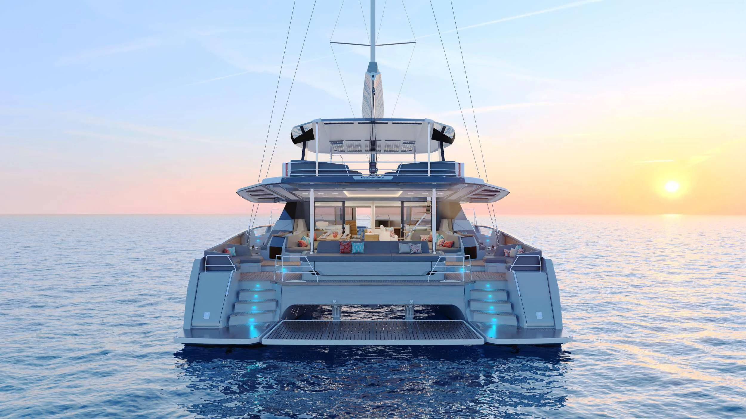 a boat in the water aboard SERENISSIMA III Yacht for Charter