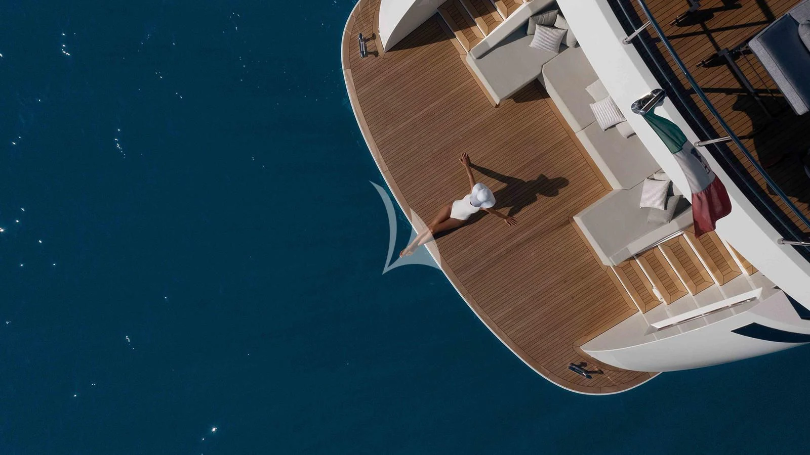 aerial view of a beach resort aboard FOUR JOYS Yacht for Sale