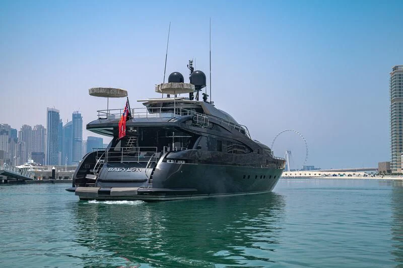 a boat in the water aboard BABYLON Yacht for Sale