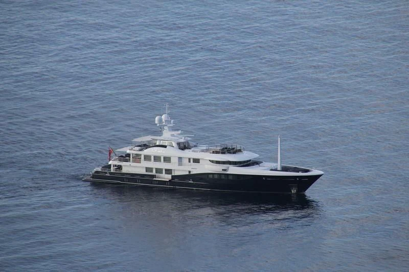 a boat in the water aboard LA FAMILIA Yacht for Sale