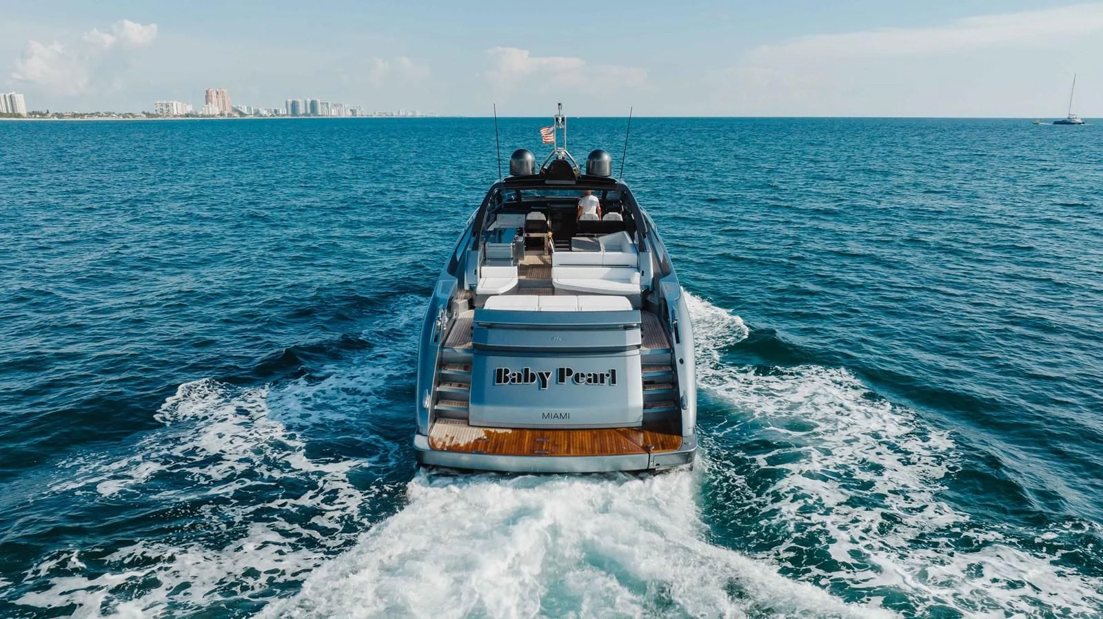 a boat on the water aboard BABY PEARL Yacht for Sale