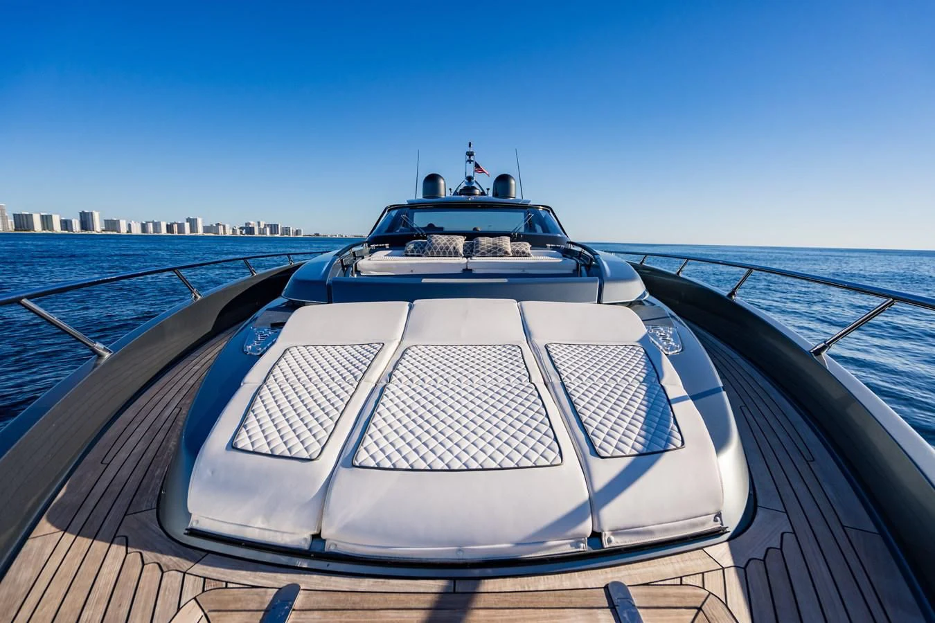 the front of a boat aboard BABY PEARL Yacht for Sale