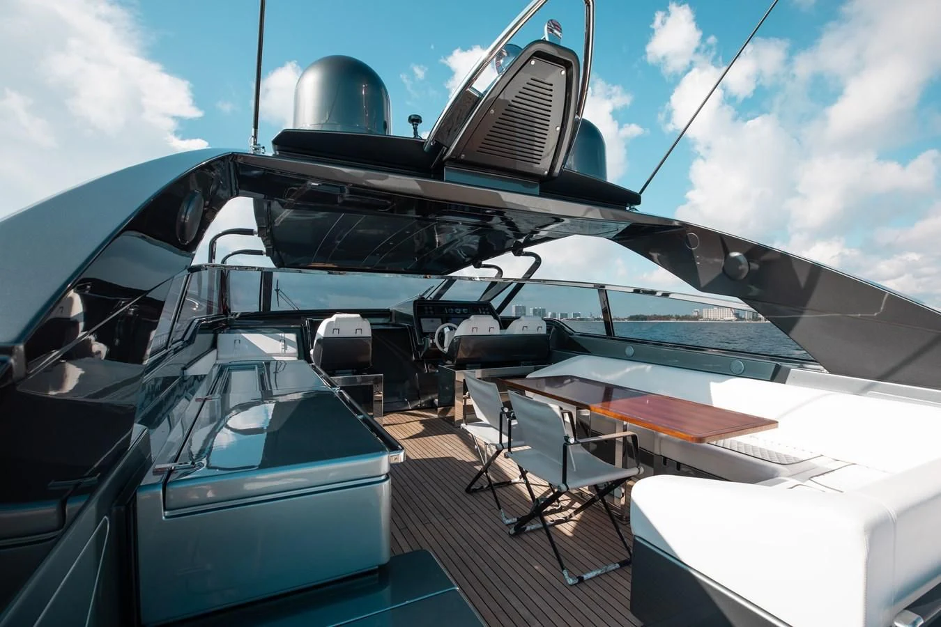 the front of a boat aboard BABY PEARL Yacht for Sale