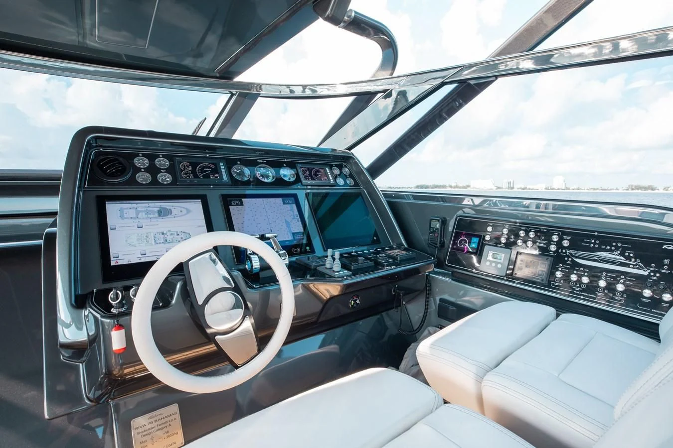 inside of a car aboard BABY PEARL Yacht for Sale