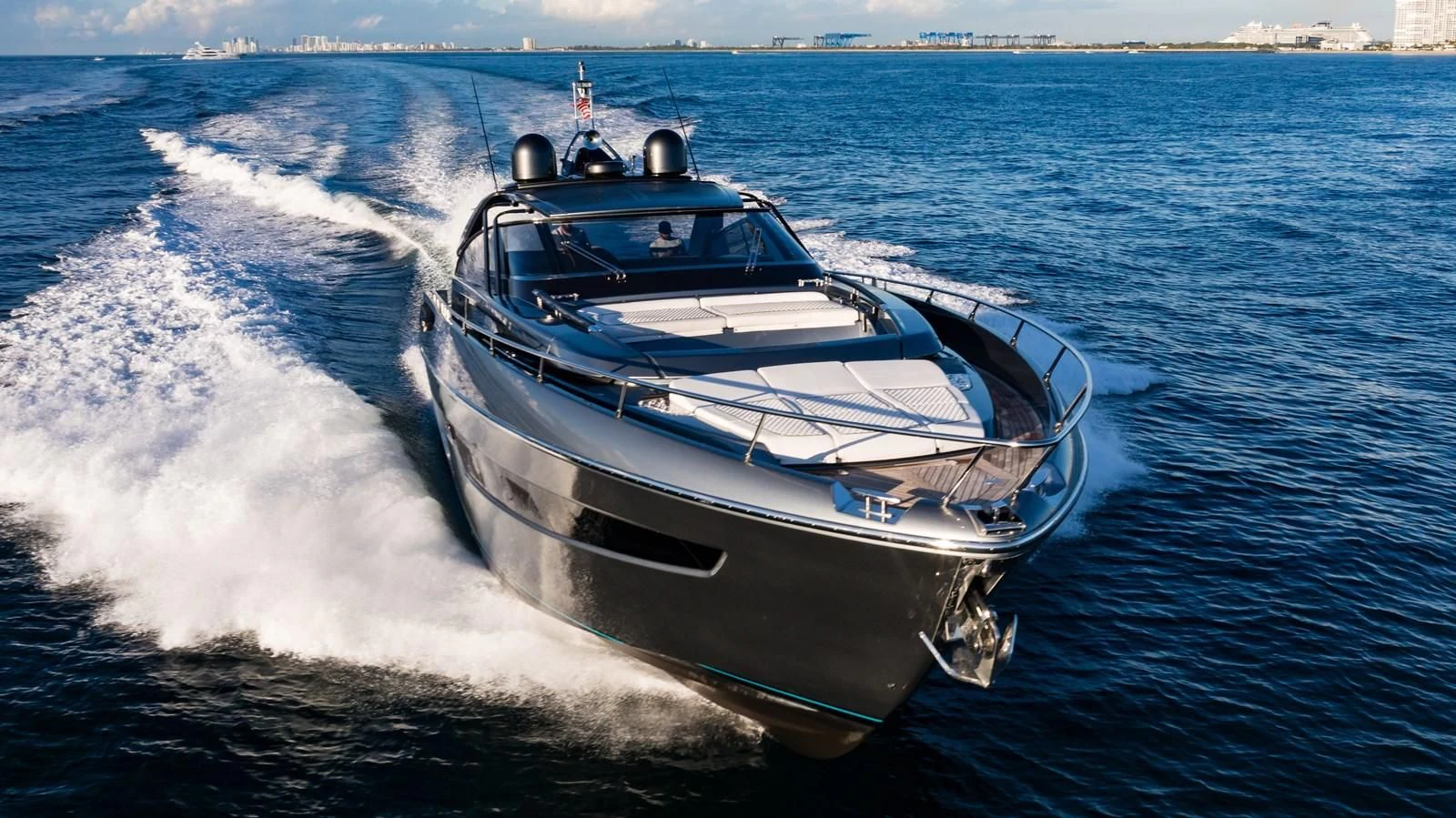 a boat on the water aboard BABY PEARL Yacht for Sale