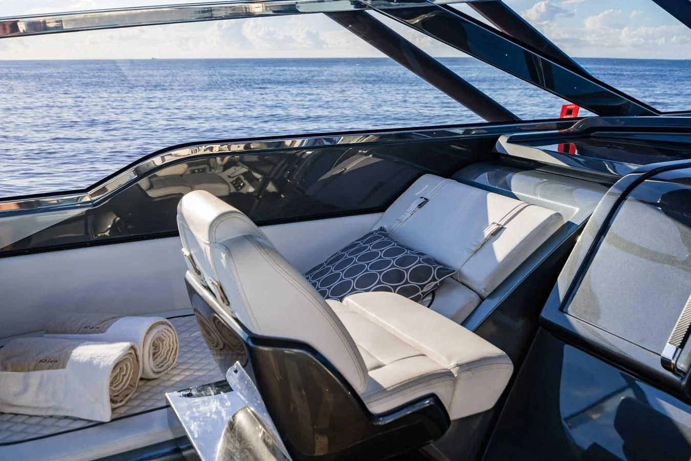 the front of a car aboard BABY PEARL Yacht for Sale