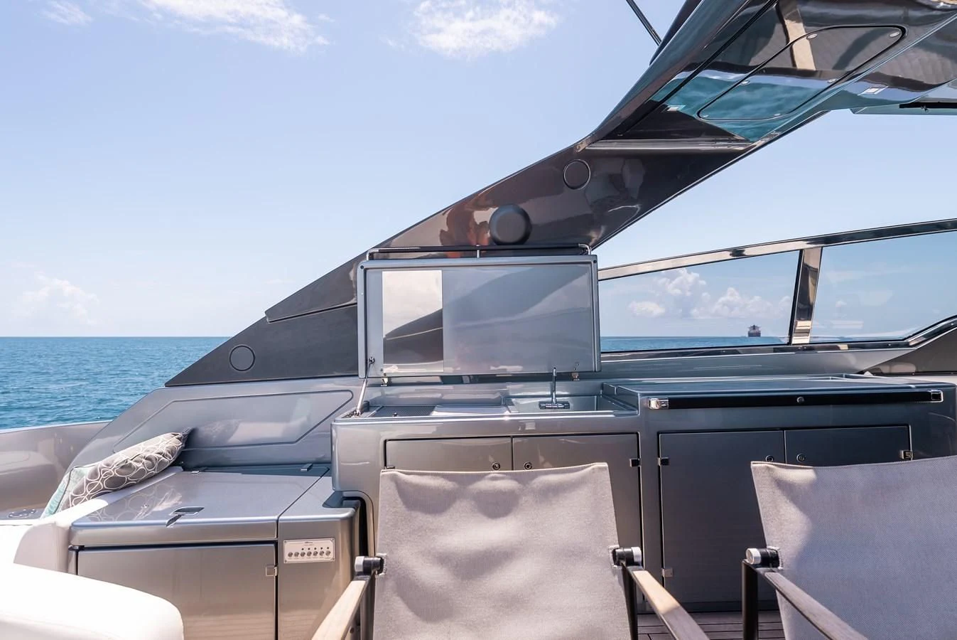 the front of a boat aboard BABY PEARL Yacht for Sale