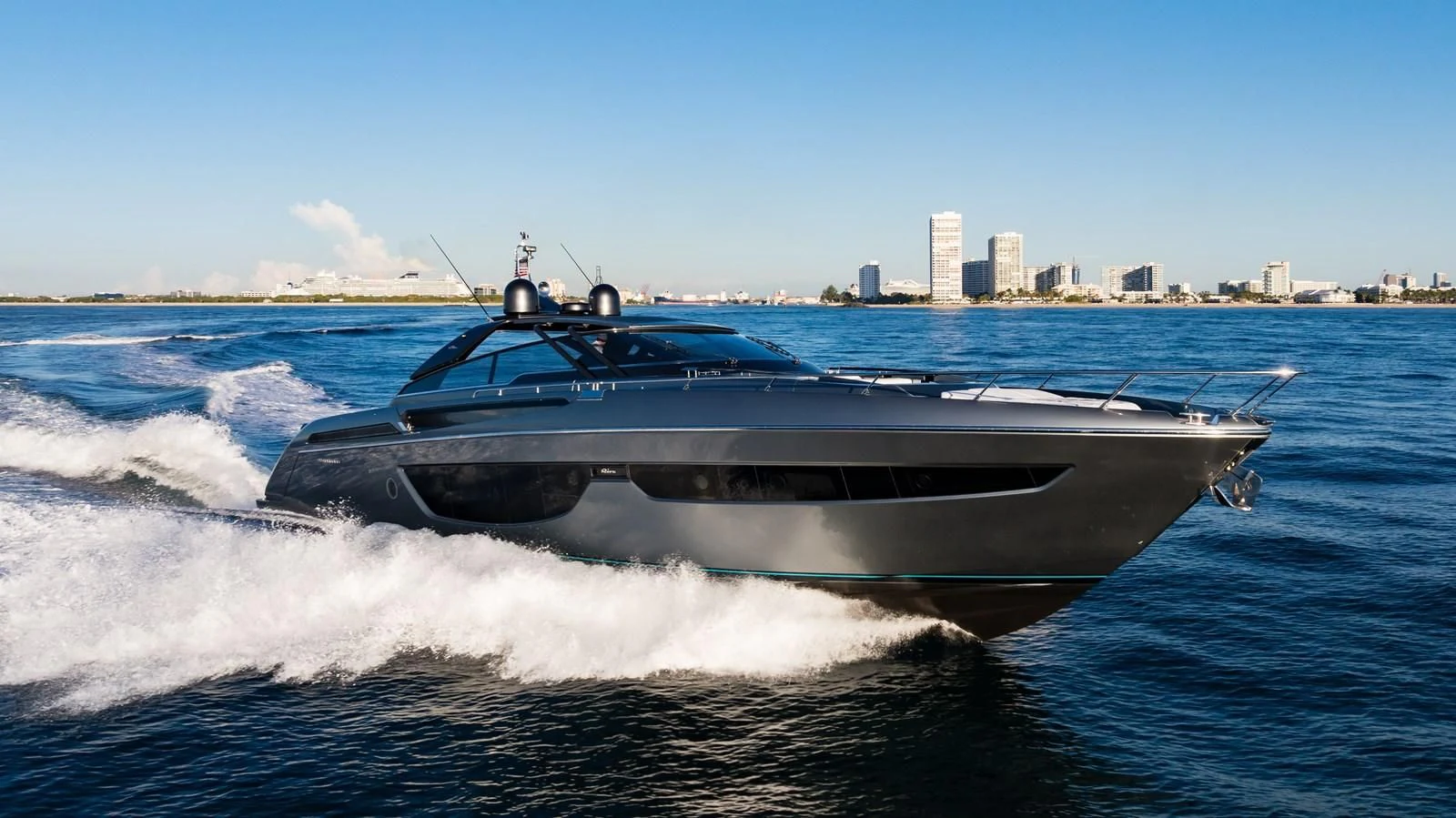 a boat splashing in the water aboard BABY PEARL Yacht for Sale