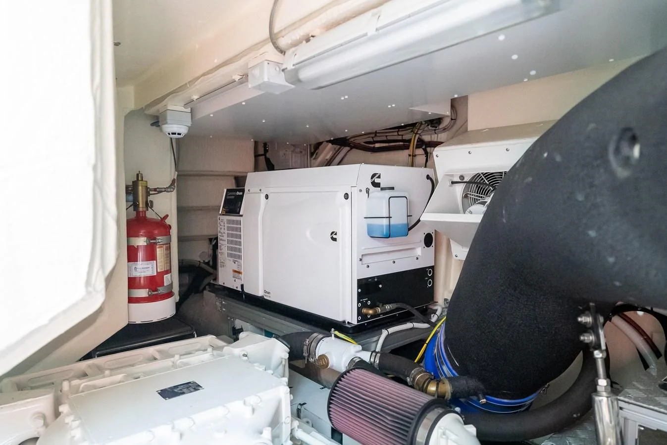 a machine with a large piece of equipment in it aboard BABY PEARL Yacht for Sale