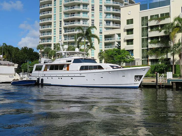 a boat in the water aboard HONOR AND VALOR Yacht for Sale