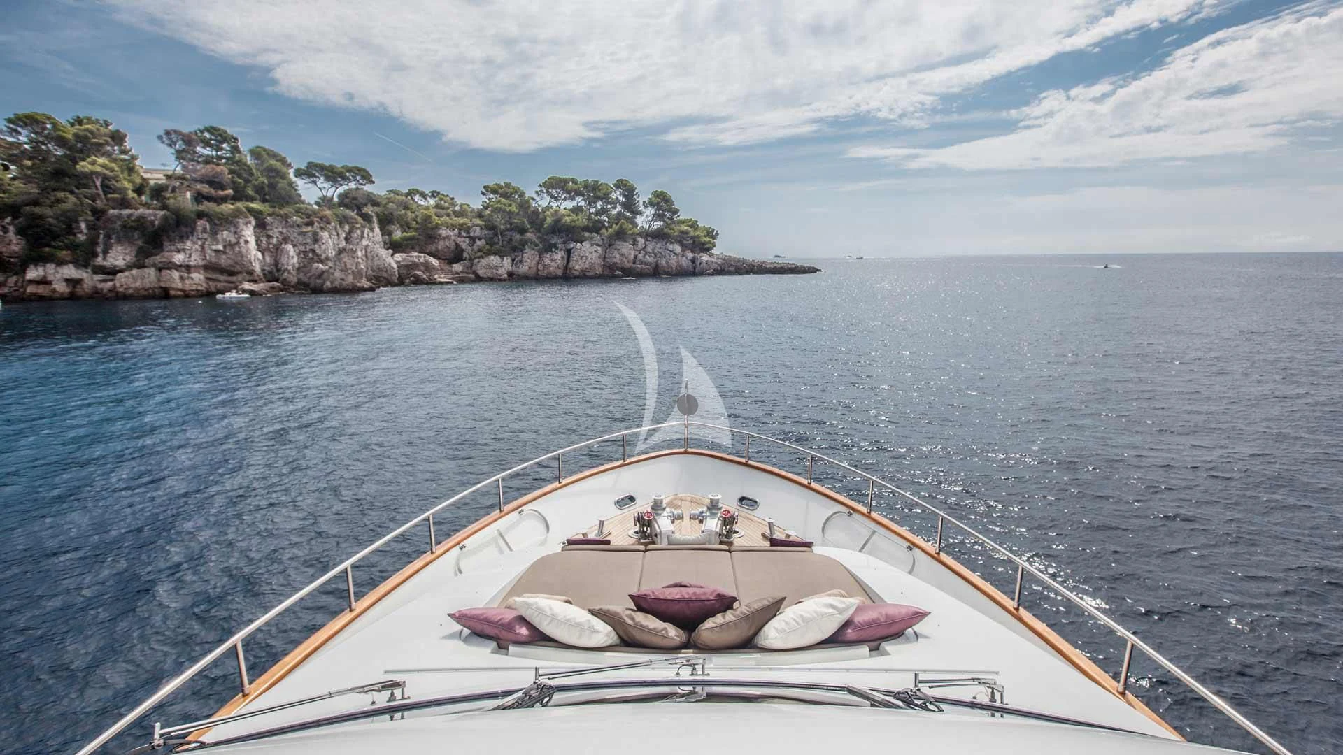 a boat on the water aboard SOLAL Yacht for Sale