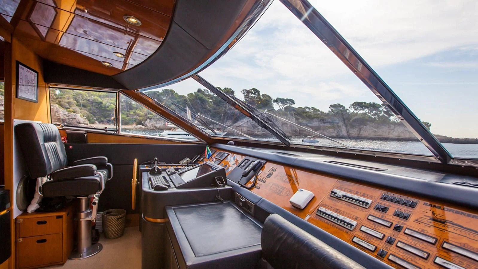 inside of a boat aboard SOLAL Yacht for Sale
