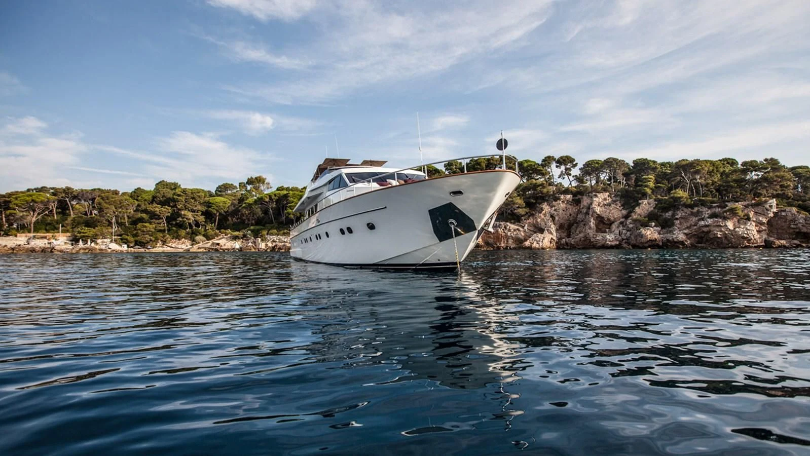 a boat on the water aboard SOLAL Yacht for Sale