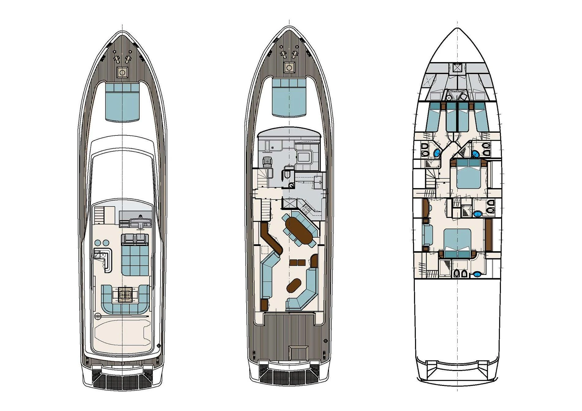 engineering drawing aboard SOLAL Yacht for Sale
