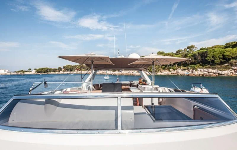 a boat on the water aboard SOLAL Yacht for Sale