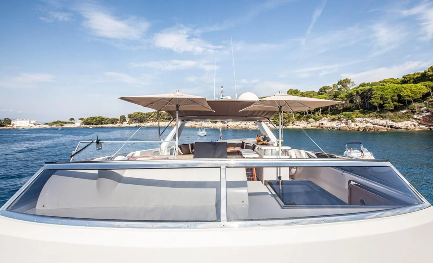 a boat on the water aboard SOLAL Yacht for Sale