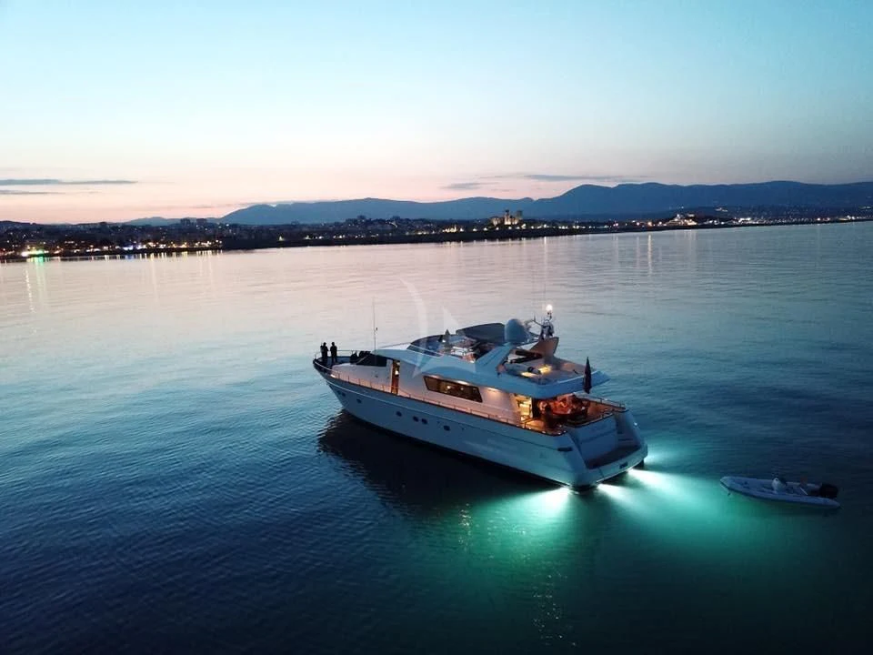 a boat on the water aboard SOLAL Yacht for Sale