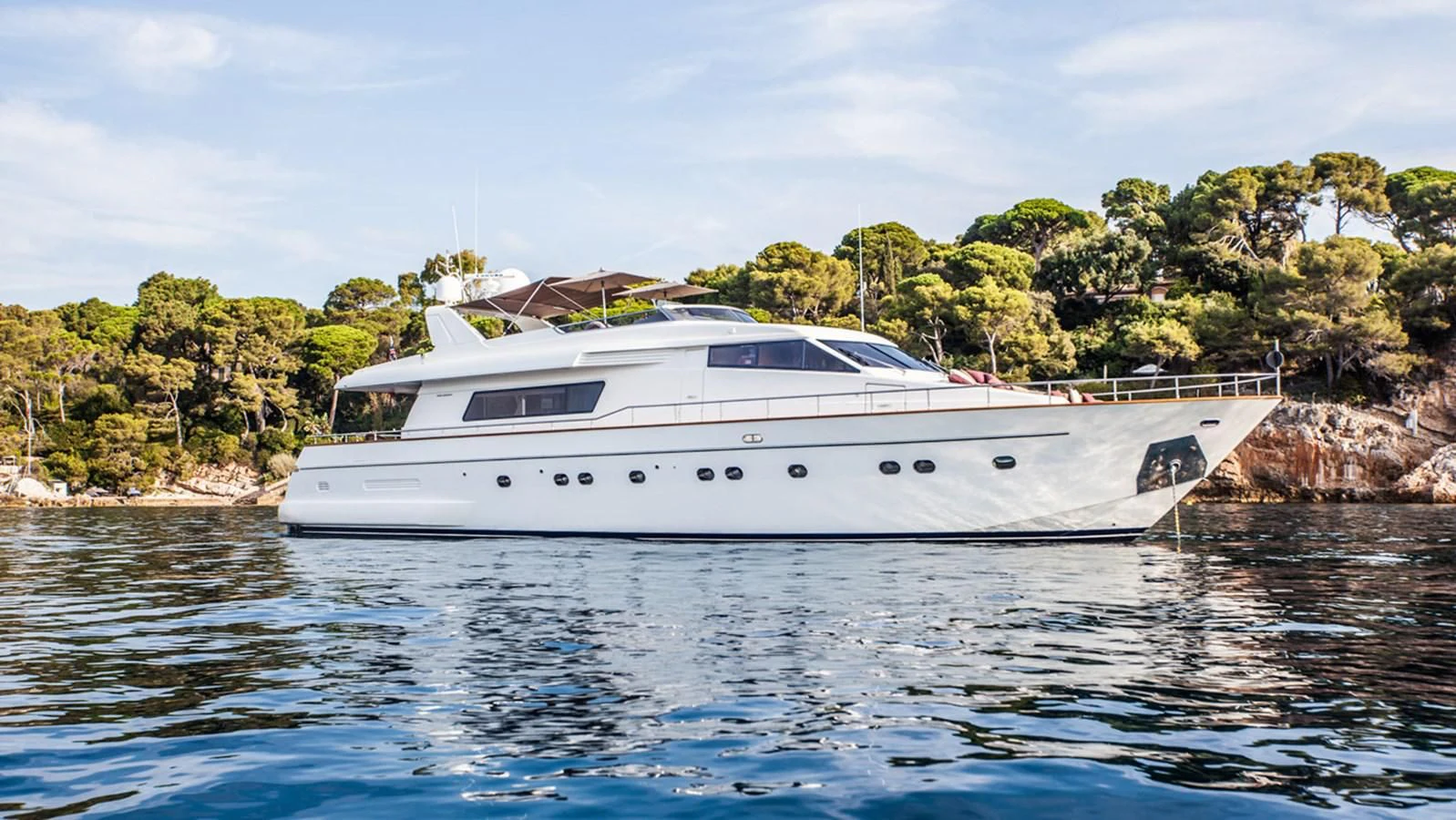 a boat on the water aboard SOLAL Yacht for Sale