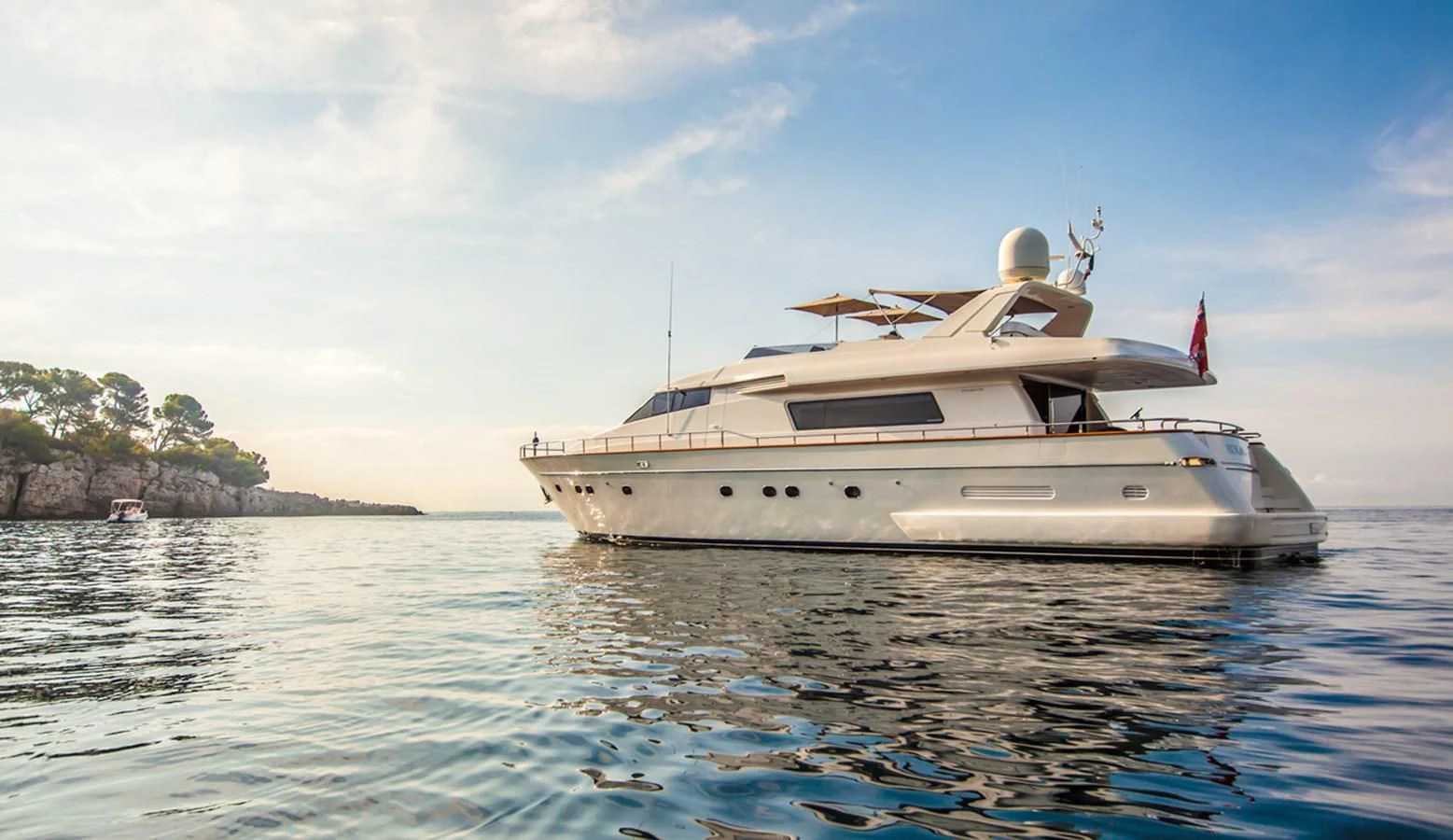 a boat on the water aboard SOLAL Yacht for Sale