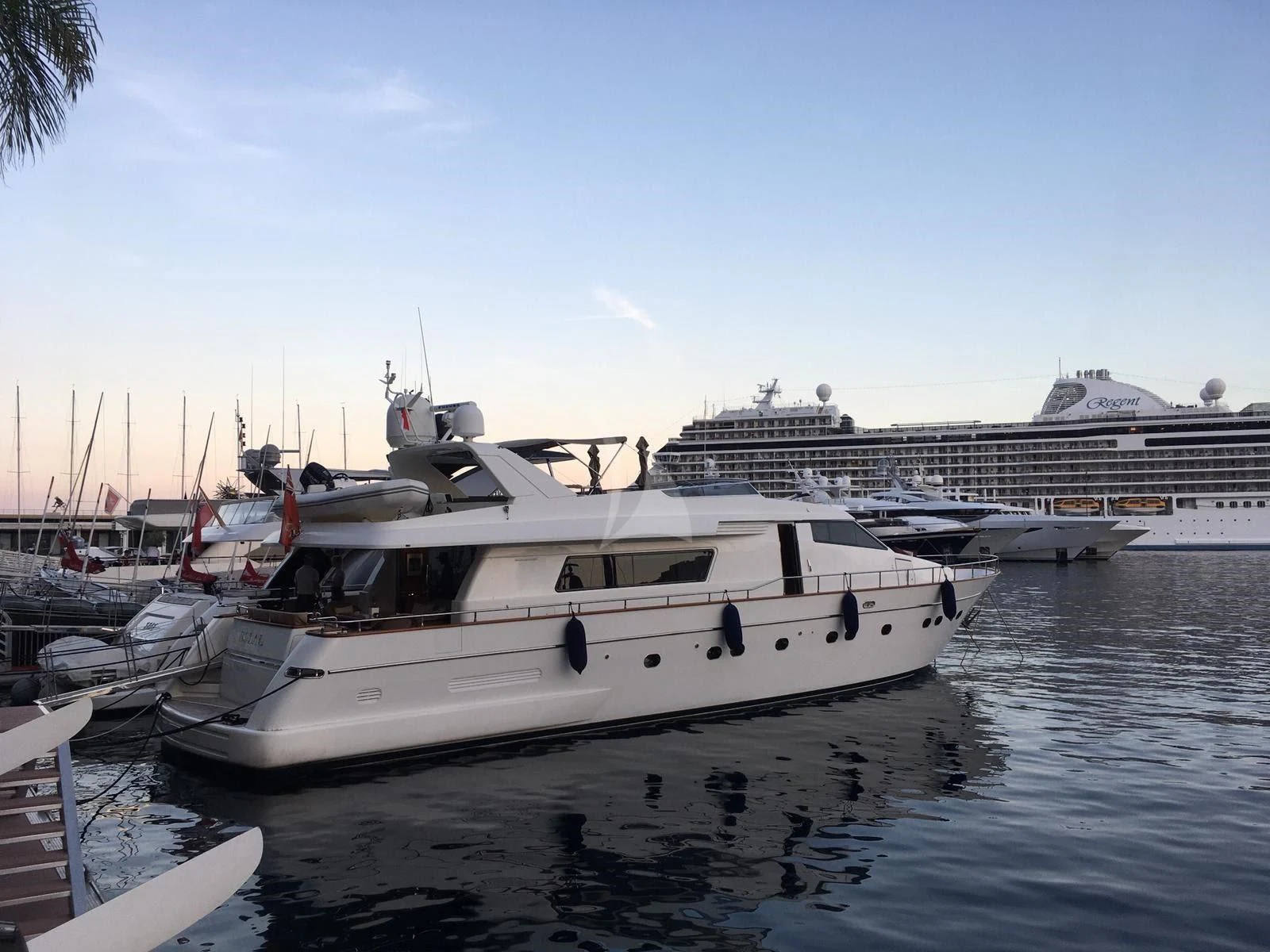 a boat in the water aboard SOLAL Yacht for Sale