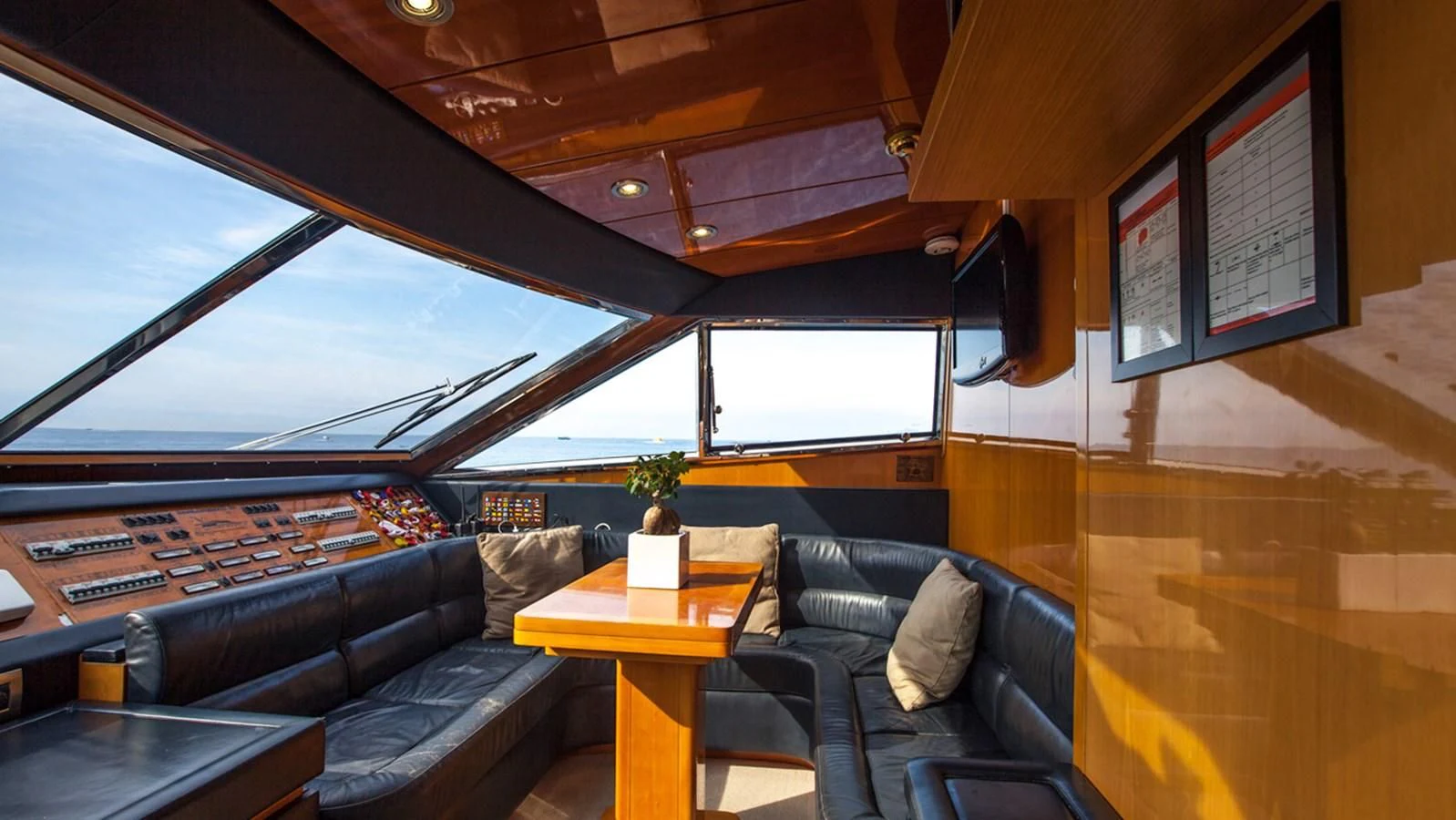 inside of a train aboard SOLAL Yacht for Sale