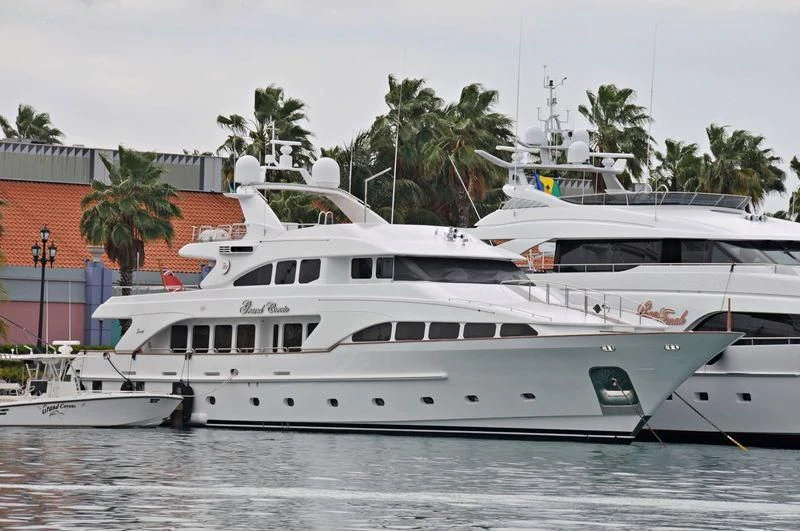 a large white yacht aboard CAMARINA ROYALE Yacht for Sale
