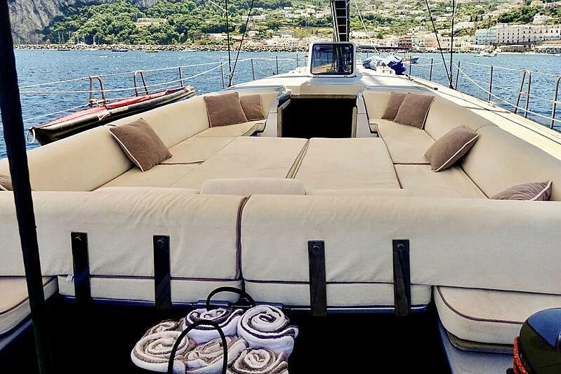 a boat on the water aboard MAGIC BLUE Yacht for Sale