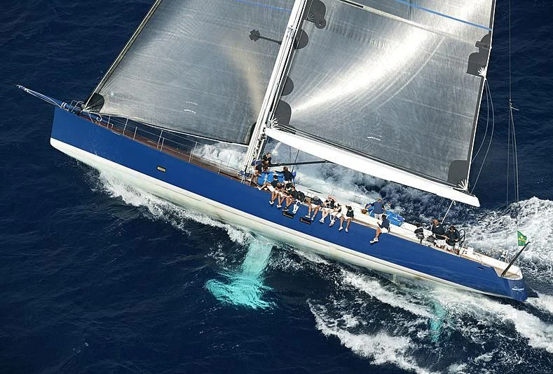 a group of people on a sailboat aboard MAGIC BLUE Yacht for Sale