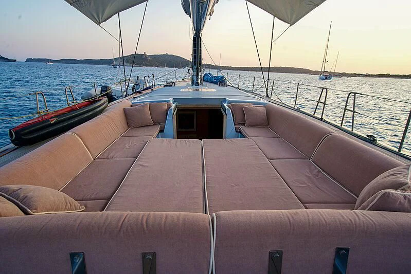 a boat on the water aboard MAGIC BLUE Yacht for Sale