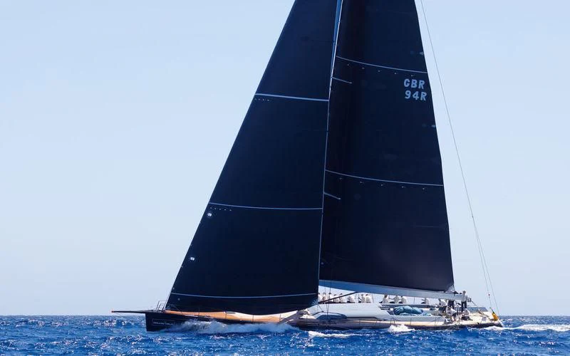 a sailboat on the water aboard MAGIC BLUE Yacht for Sale