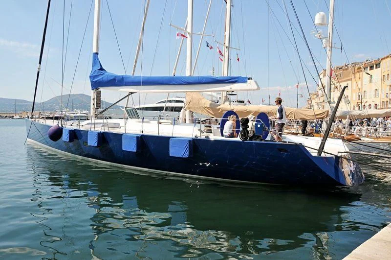 a boat in the water aboard MAGIC BLUE Yacht for Sale