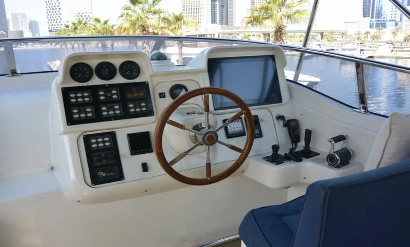 the interior of a car aboard SERDAL Yacht for Sale