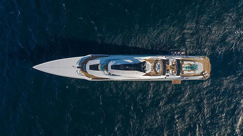 a space ship in the water aboard TATIANA Yacht for Sale