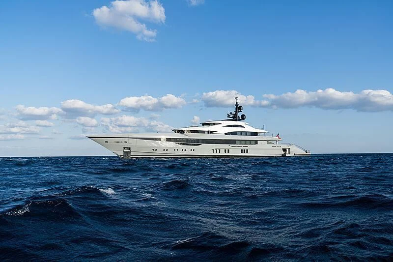a ship in the water aboard TATIANA Yacht for Sale