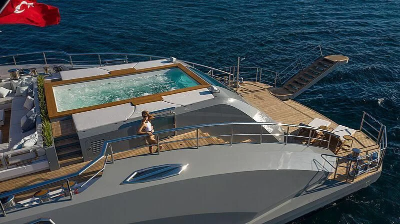 a boat on the water aboard TATIANA Yacht for Sale