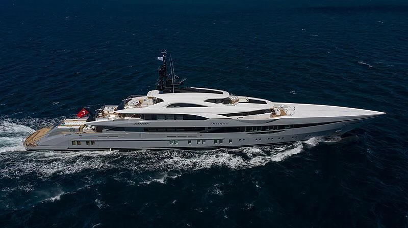 a ship in the water aboard TATIANA Yacht for Sale