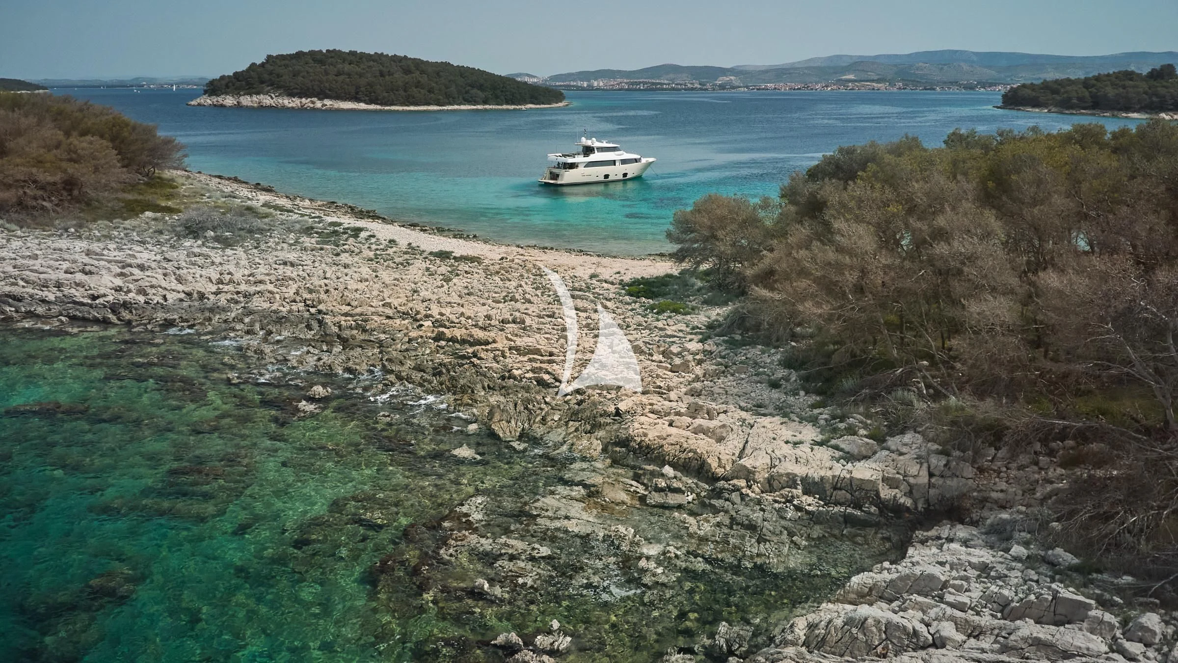 a boat on the water aboard FRIEND'S BOAT Yacht for Charter