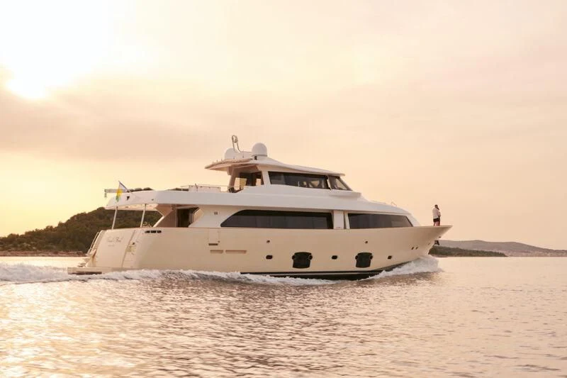 a boat on the water aboard FRIEND'S BOAT Yacht for Charter