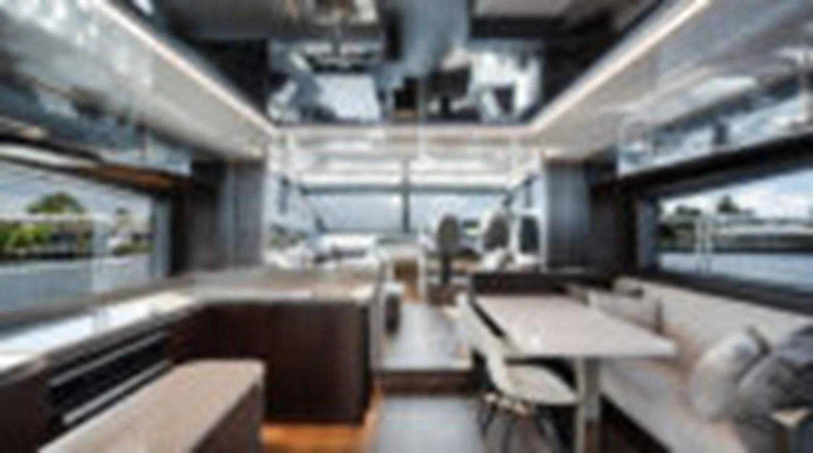 a room with tables and chairs aboard KNEAD IT Yacht for Sale