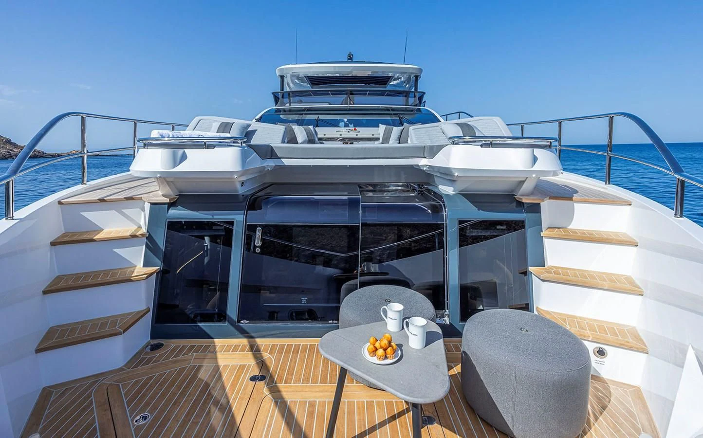 a boat on a deck aboard KNEAD IT Yacht for Sale
