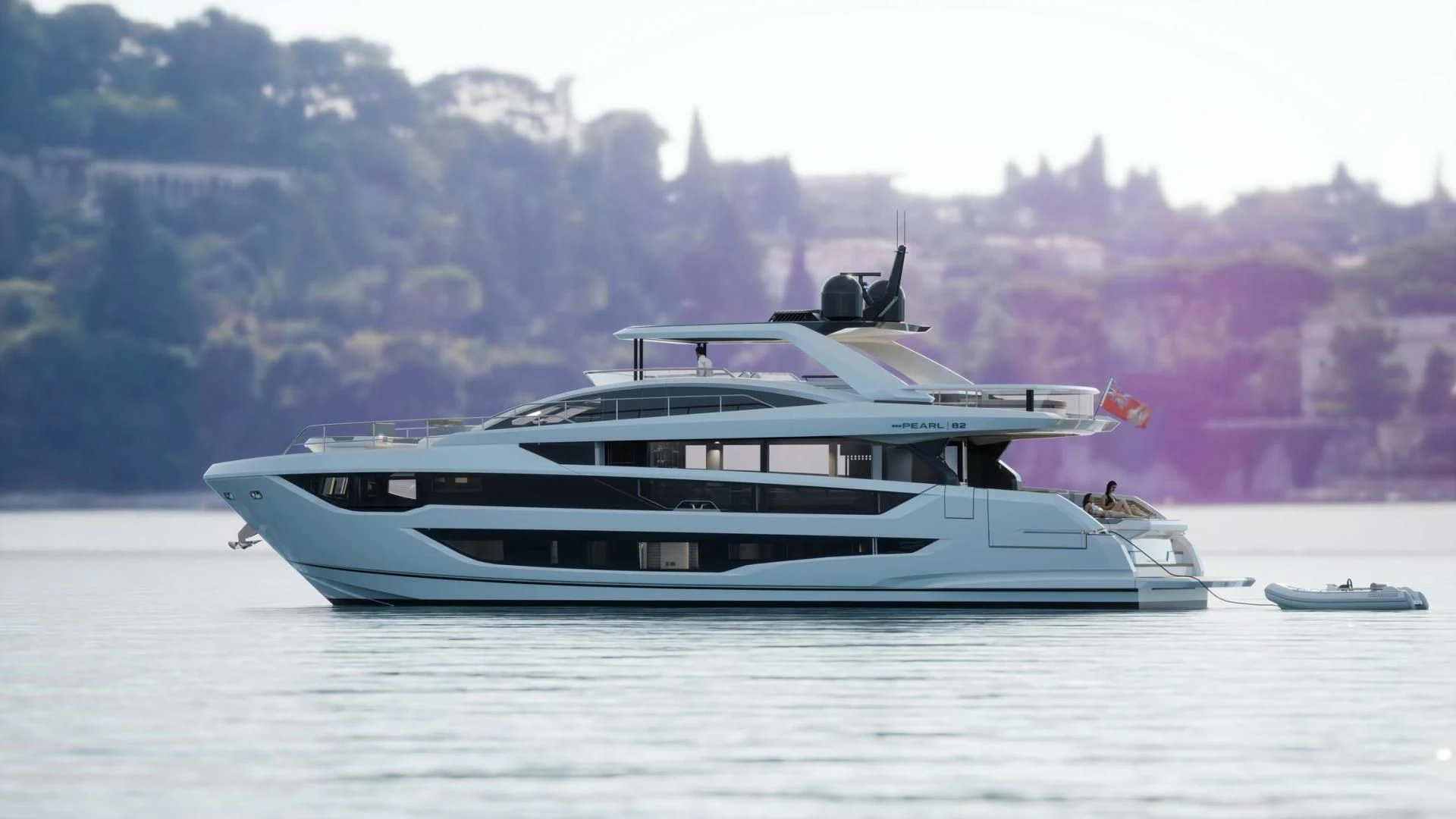 a large white yacht aboard KNEAD IT Yacht for Sale