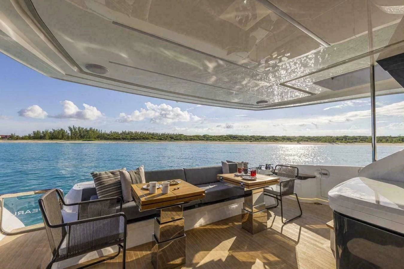 a room with a table and chairs aboard KNEAD IT Yacht for Sale