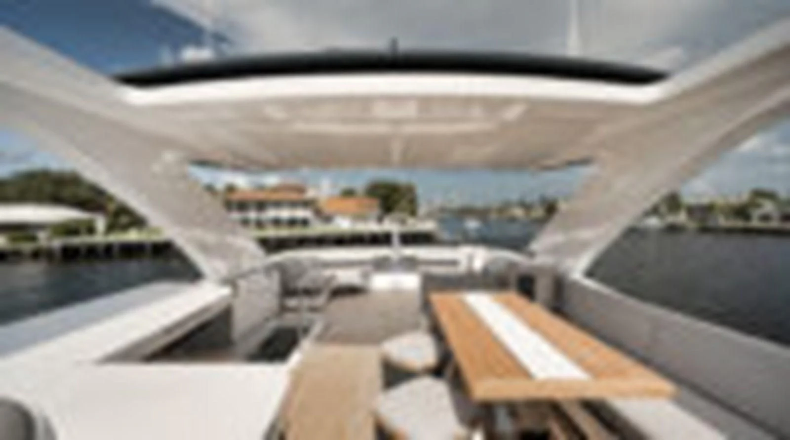 a view of a city from a window aboard KNEAD IT Yacht for Sale