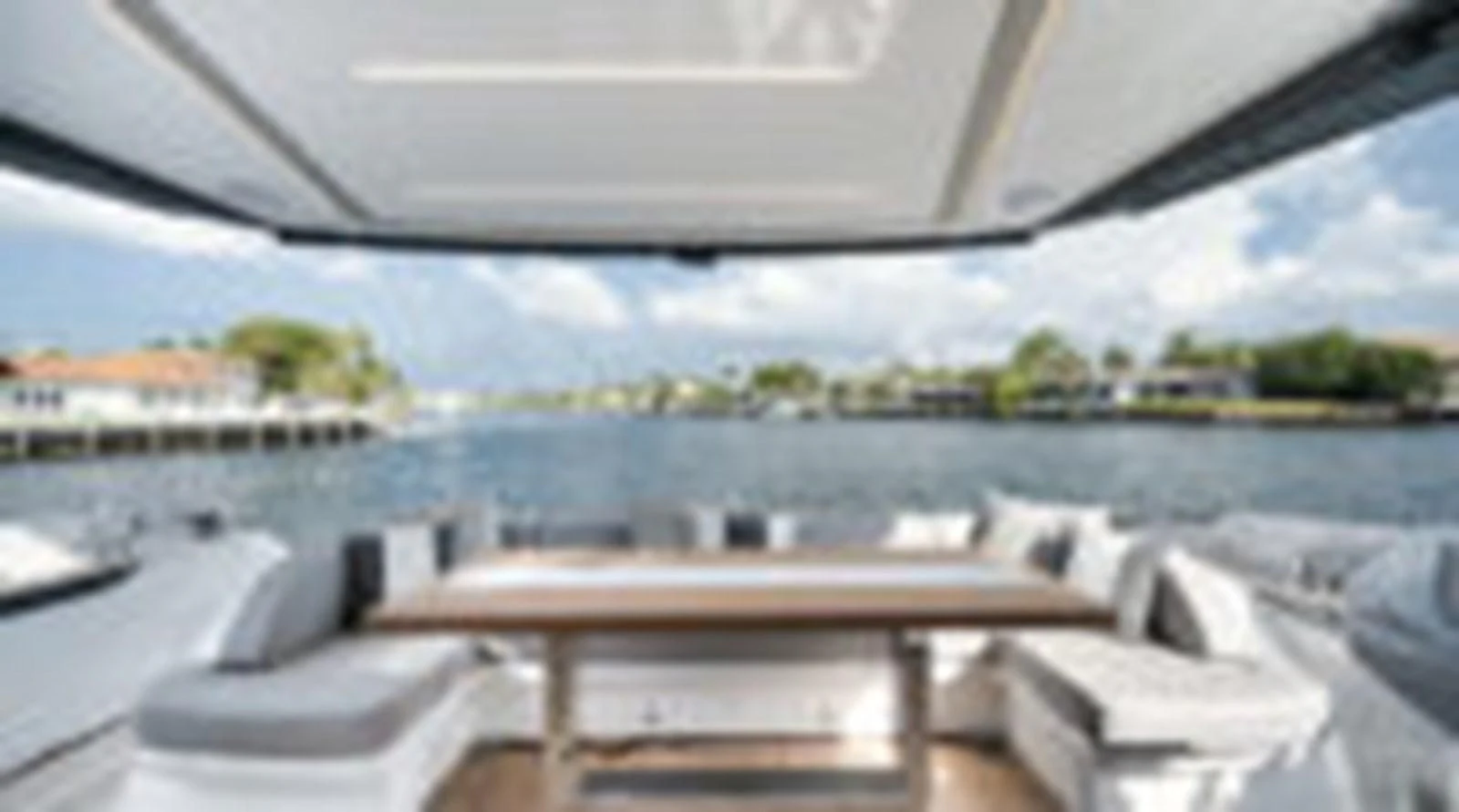 a view of a water body from a window of a boat aboard KNEAD IT Yacht for Sale