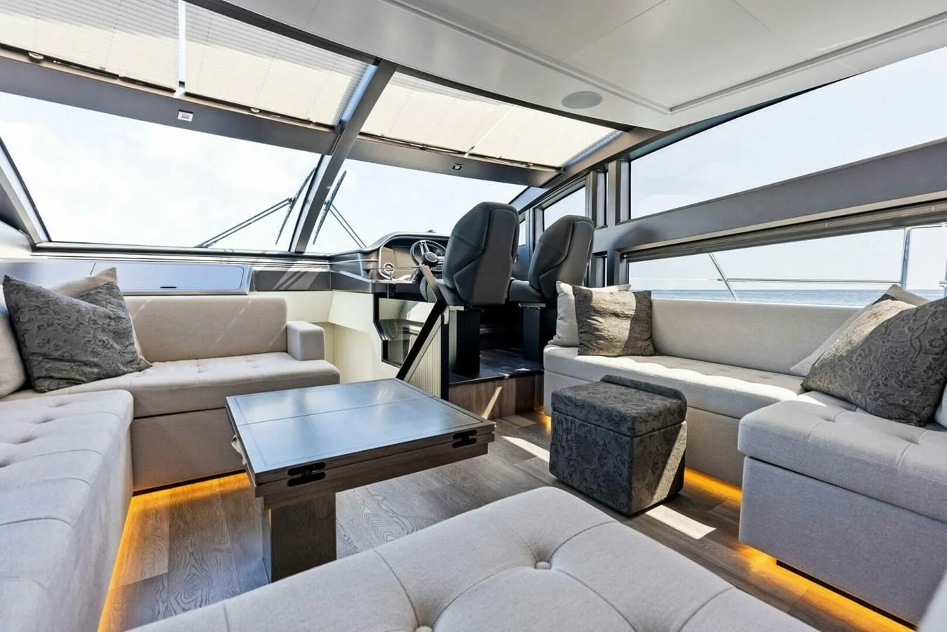 inside of a car aboard KNEAD IT Yacht for Sale